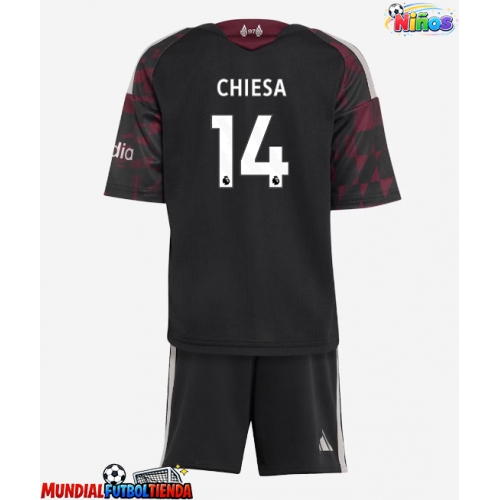 Camiseta Liverpool Federico Chiesa #14 Tercera Equipación Replica 2026-27 para niños mangas cortas (+ Pantalones cortos)